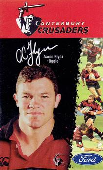 1999 Canterbury Rugby Football Union Ford/More FM Canterbury Crusaders #NNO Aaron Flynn Front